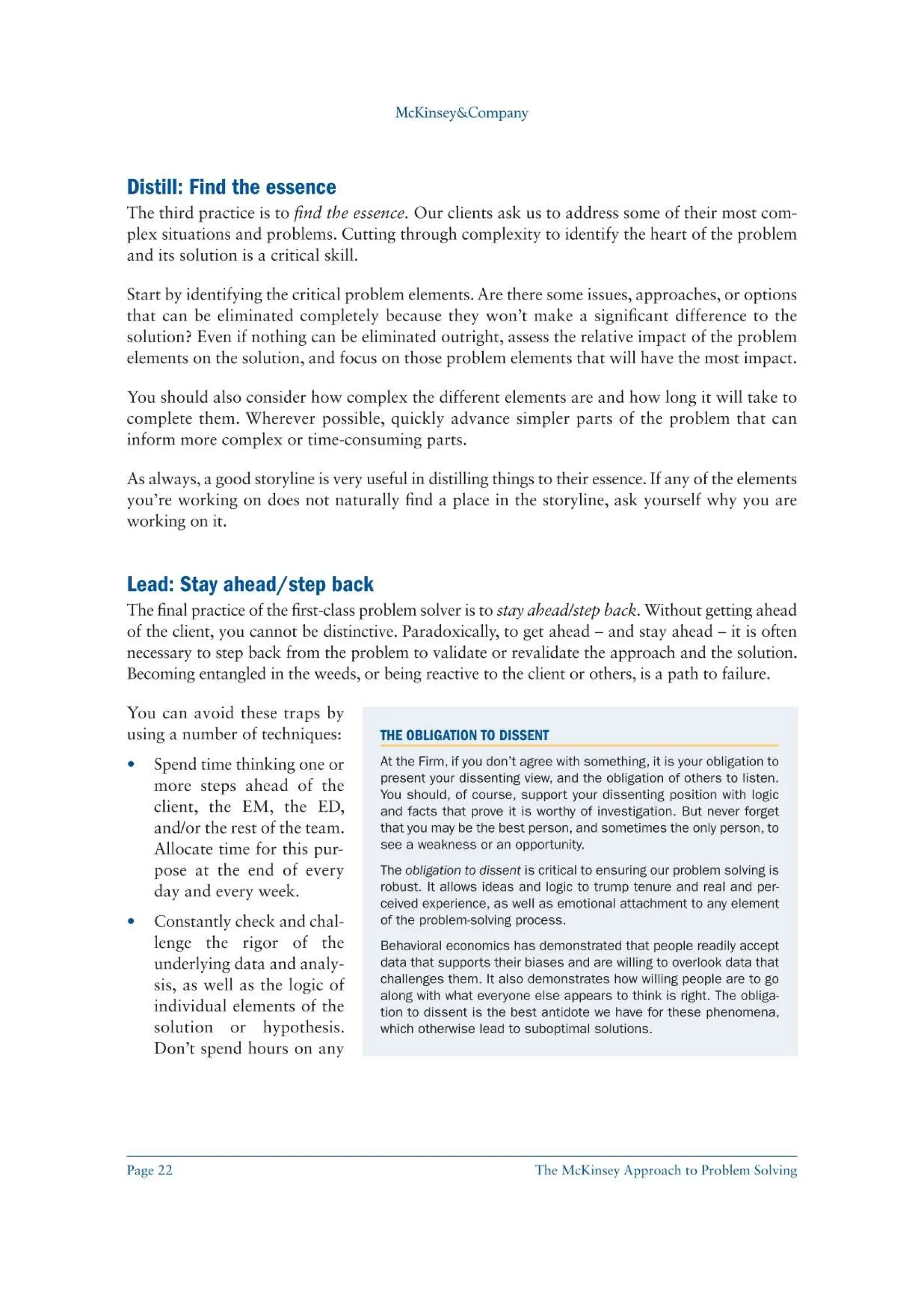 The McKinsey Approach to Problem Solving