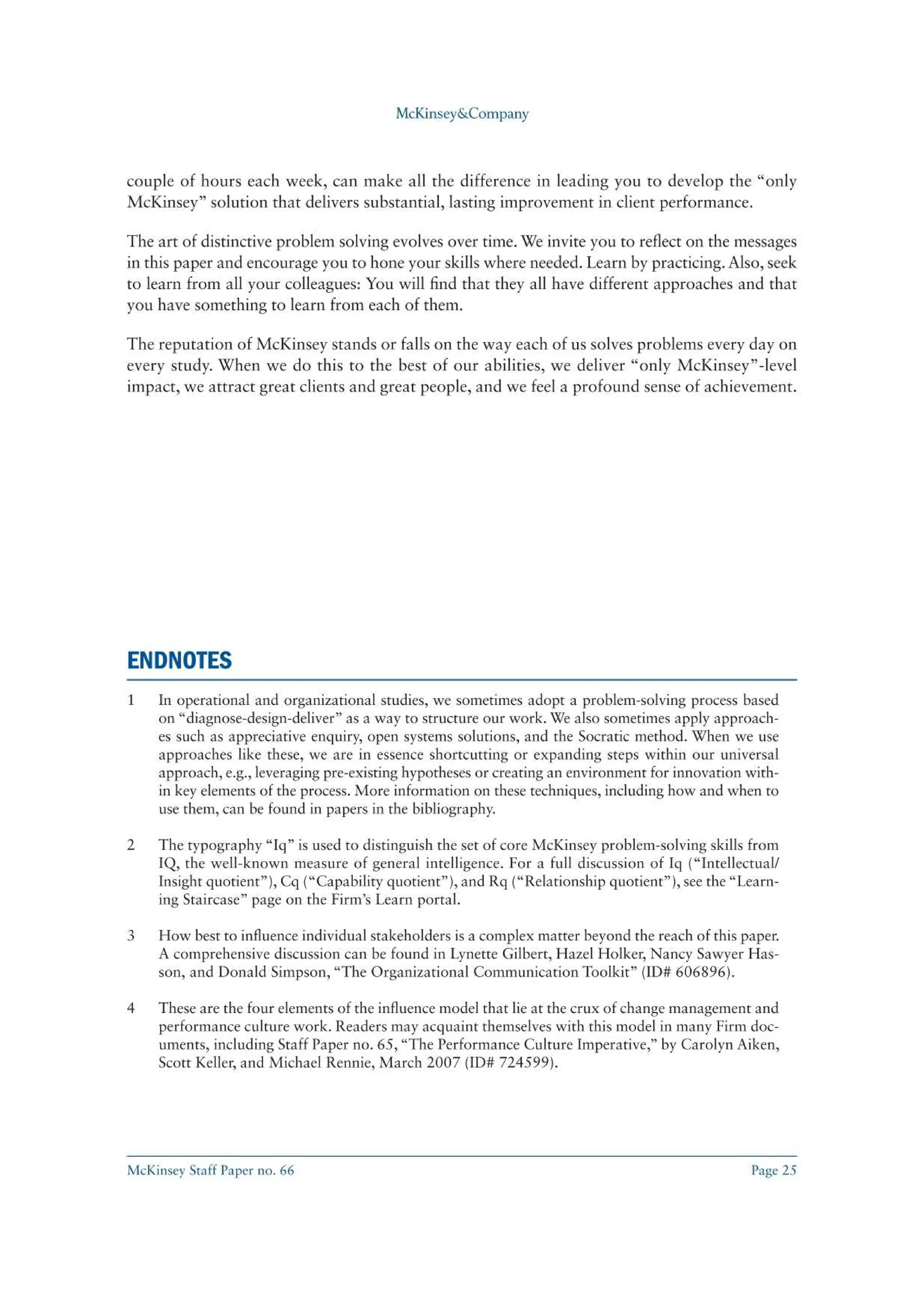 The McKinsey Approach to Problem Solving