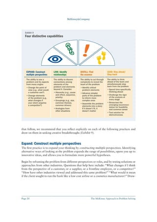 The McKinsey Approach to Problem Solving | PDF