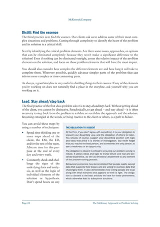 The McKinsey Approach to Problem Solving | PDF