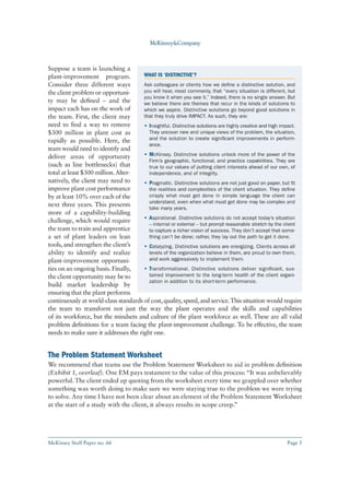 The McKinsey Approach to Problem Solving | PDF
