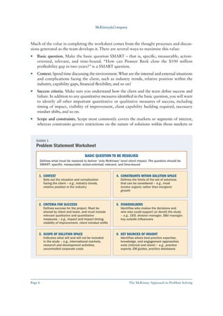 The McKinsey Approach to Problem Solving | PDF