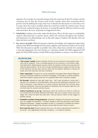 The McKinsey Approach to Problem Solving | PDF
