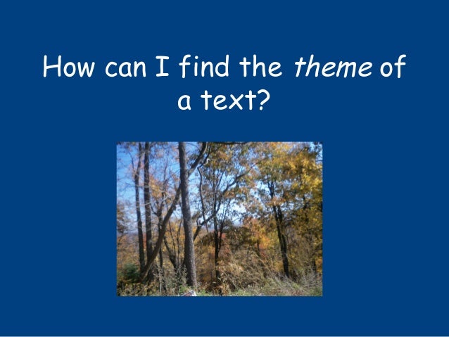 identifying theme ppt