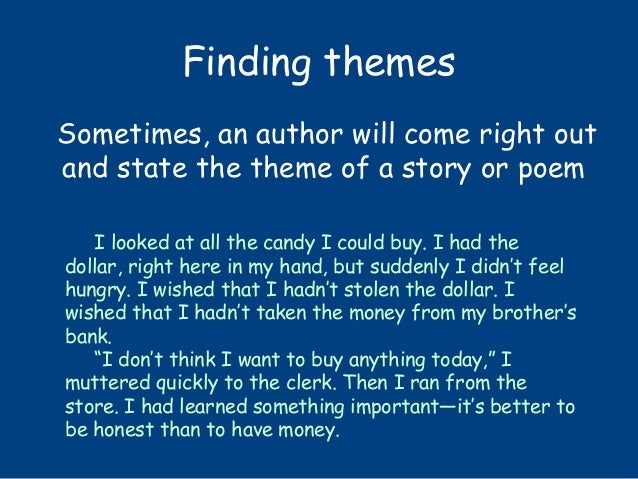 identifying theme ppt