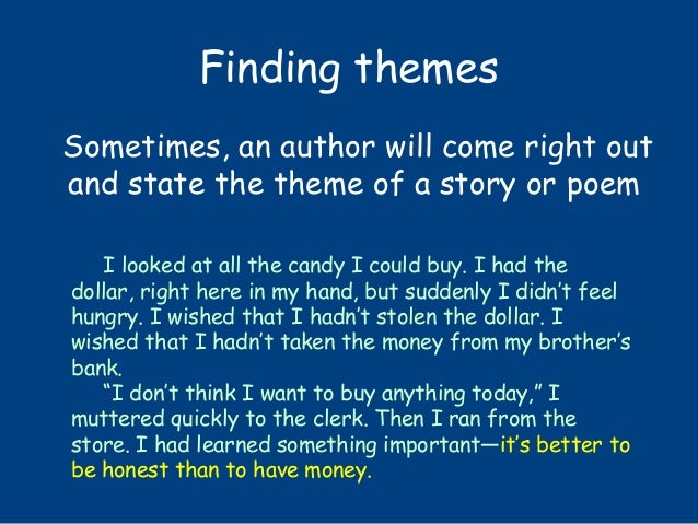 theme of a story ppt