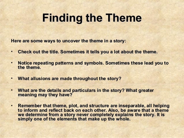 analyzing theme what is the theme of a story