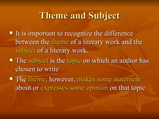 Theme In Literature | PPT