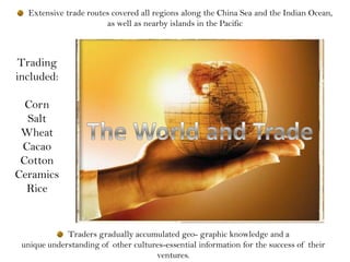 A map of the world after Columbus suggests larger, more separate areas. 