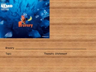 Bravery _______________________________________________
Topic Thematic Statement
 