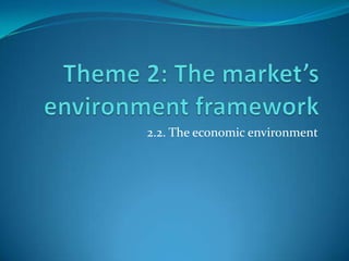 2.2. The economic environment
 