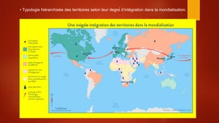 • Typologie hiérarchisée des territoires selon leur degré d’intégration dans la mondialisation.
 