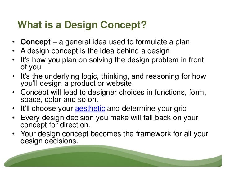 tp2 concept design in service production what is design
