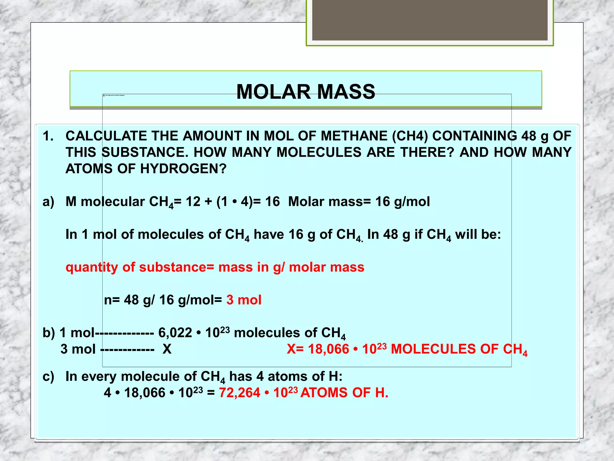 Theme 6 molarity and chemical reactions | PPTX