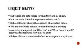 theme and subject matter.pptx jkoiofgfgdf | PPTX