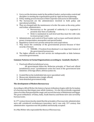 The meaning and the nature of bureaucracy | DOCX