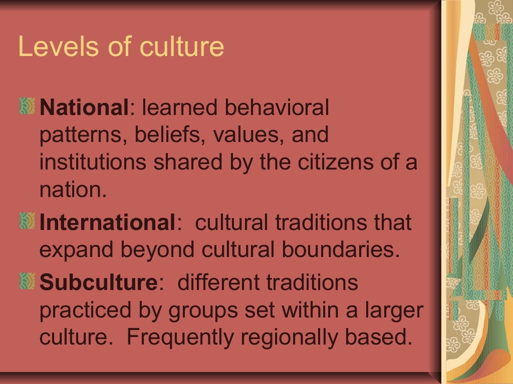 The meaning of culture