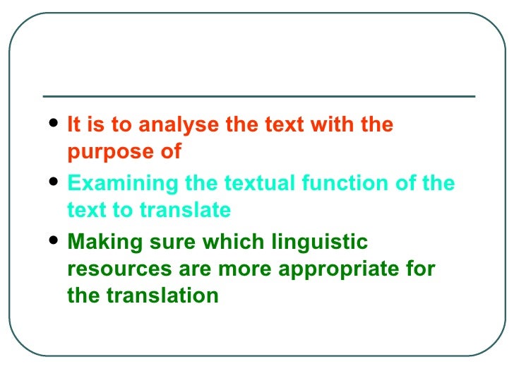 The meanings of translation