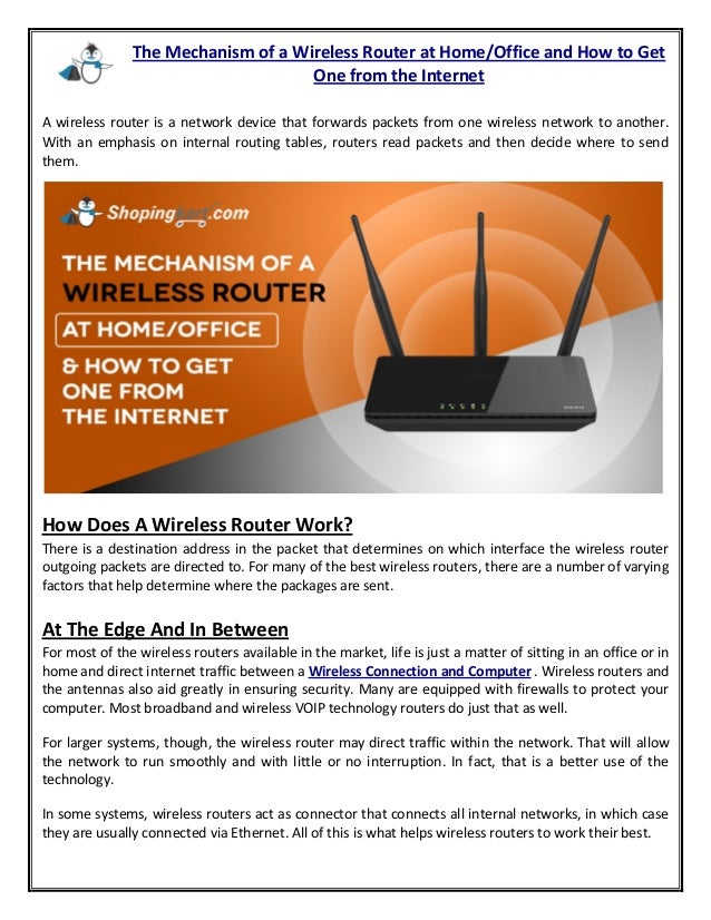The mechanism of a wireless router at home office and how to get one from the
