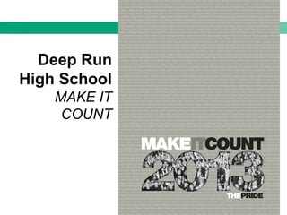 Deep Run
High School
MAKE IT
COUNT
 