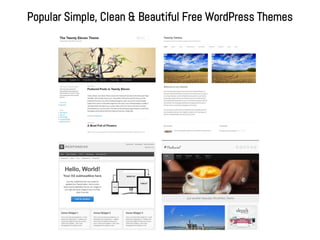 Popular Simple, Clean & Beautiful Free WordPress Themes
 