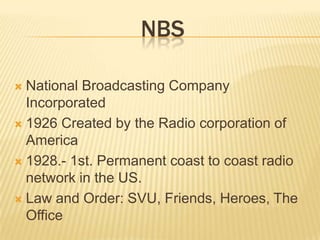 The United States has a decentralized, market-oriented television system. Unlike many other countries, the United States has no national broadcast programming service. Instead, local media markets have their own television stations, which may be affiliated or owned and operated by a TV network.