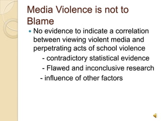 Weapons Availability and Violence