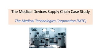 The Medical Devices Supply Chain Case Study
The Medical Technologies Corporation (MTC)
 