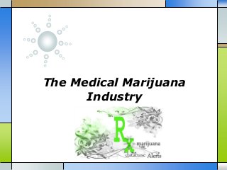 The Medical Marijuana
Industry
 