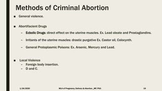 The medicolegal aspects of pregnancy, delivery and abortion | PPTX