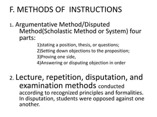 Silastic Application Method The medieval education (monastic, scholastic, chivalric) | PPTX