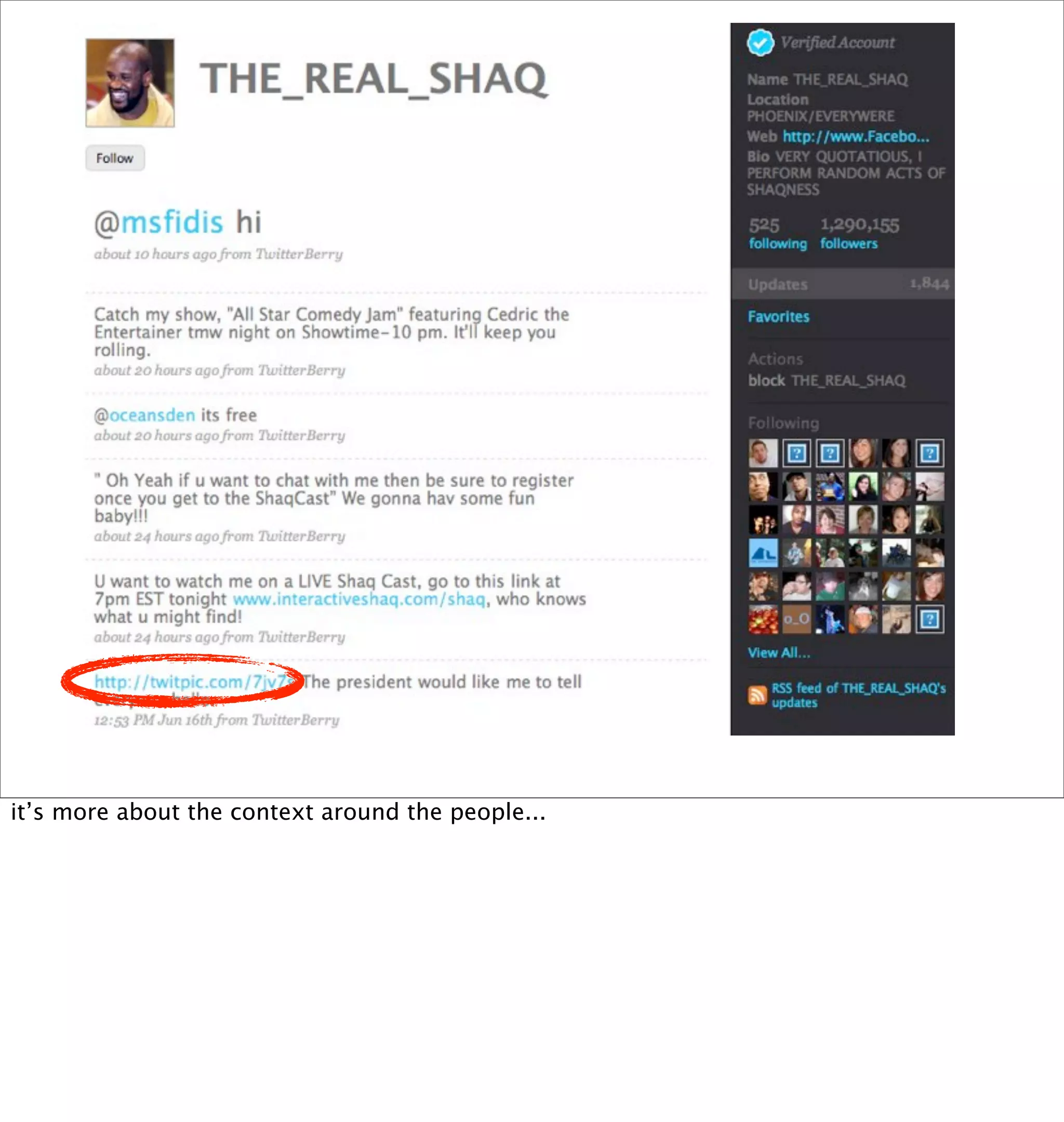 it’s more about the context around the people...
 