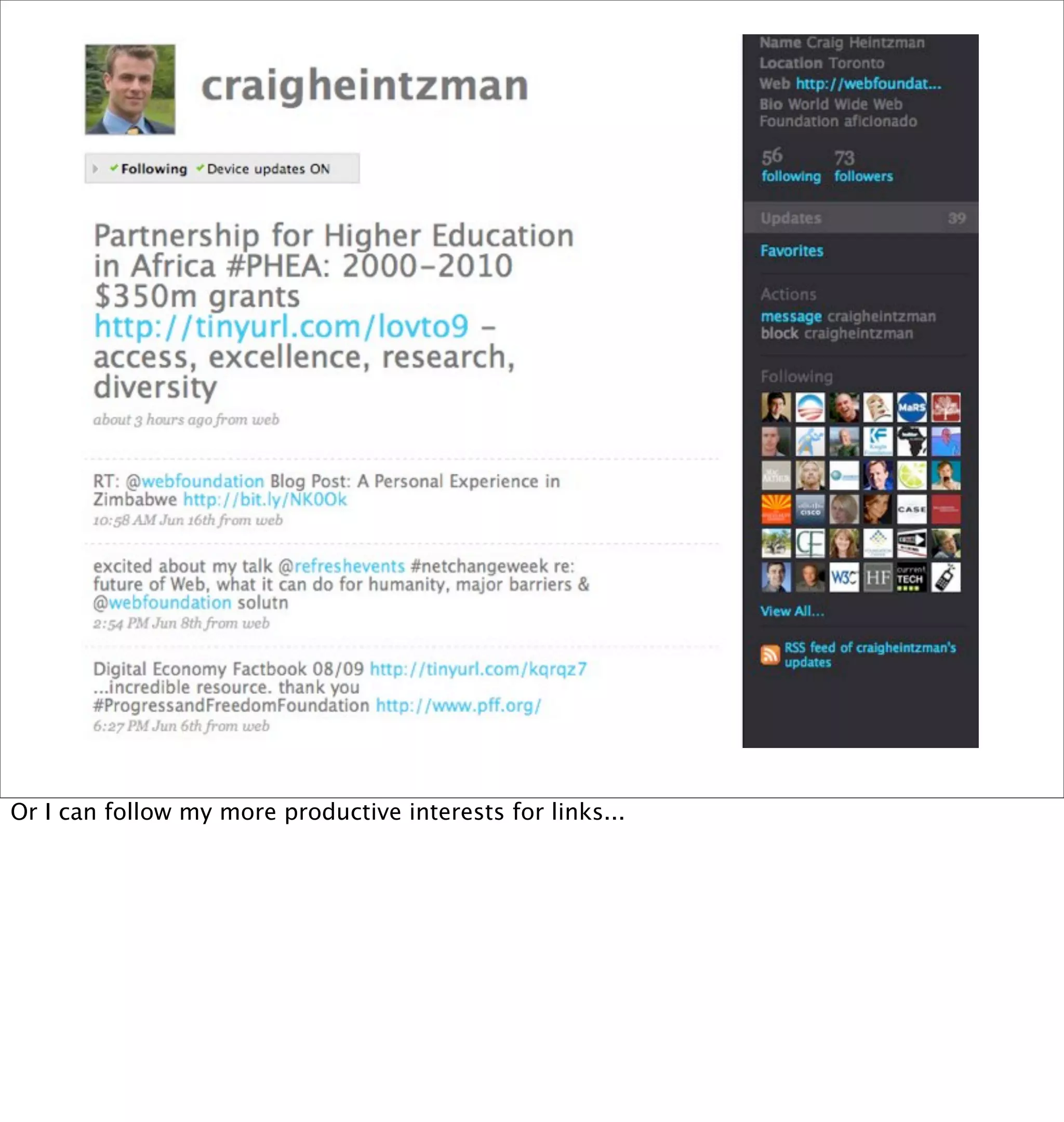 Or I can follow my more productive interests for links...
 