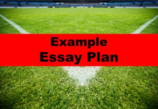 Example
Essay Plan
 
