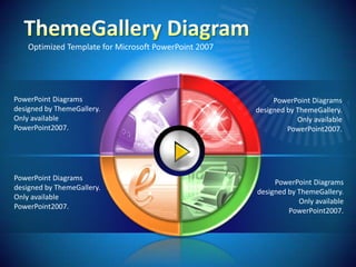 Optimized Template for Microsoft PowerPoint 2007




PowerPoint Diagrams                                         PowerPoint Diagrams
designed by ThemeGallery.                              designed by ThemeGallery.
Only available                                                     Only available
PowerPoint2007.                                                 PowerPoint2007.




PowerPoint Diagrams
                                                            PowerPoint Diagrams
designed by ThemeGallery.
                                                       designed by ThemeGallery.
Only available
                                                                   Only available
PowerPoint2007.
                                                                PowerPoint2007.
 