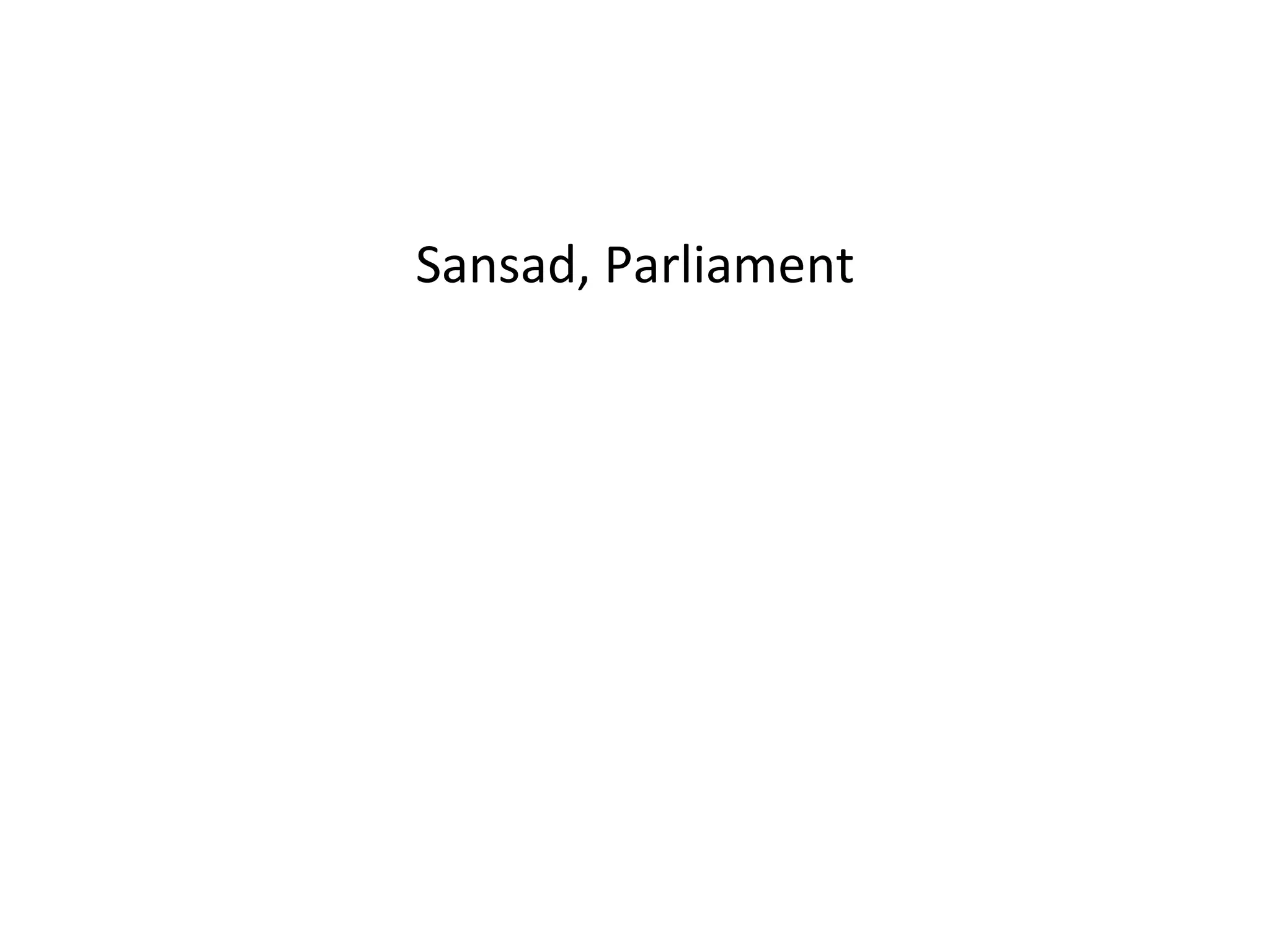 Sansad, Parliament 