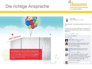 Die richtige Ansprache
 