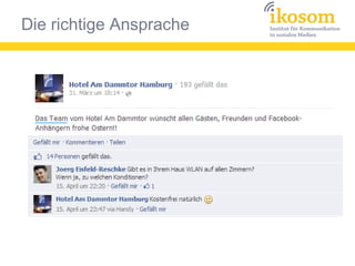 Die richtige Ansprache
 