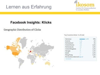 Lernen aus Erfahrung
Facebook Insights: Klicks
 