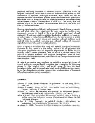 The mental health of indigenous peoples | PDF
