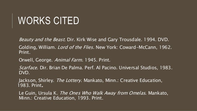 intro to literature theme presentation animal farm works cited