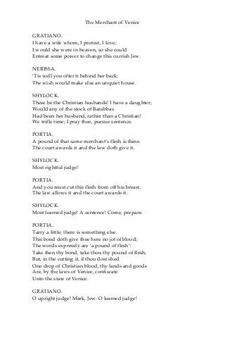 Currish The merchant of venice - william shakespeare | PDF