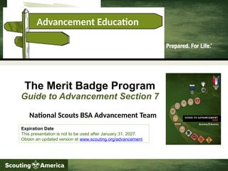 The Scouting America Merit Badge Program PowerPoint | PPTX