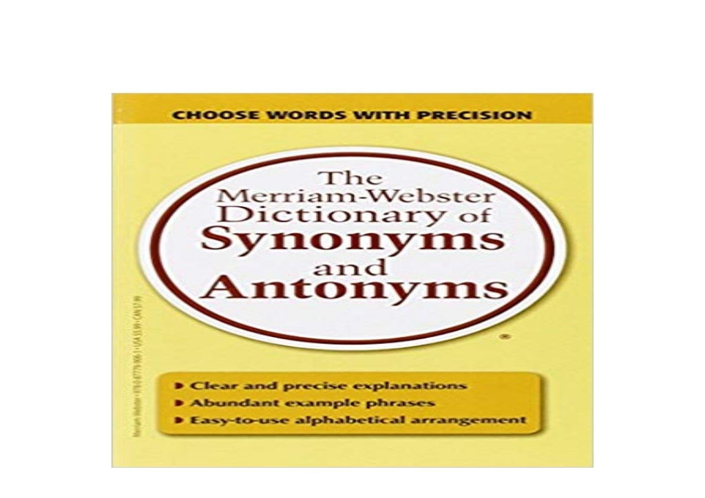 epub_ The Merriamster Dictionary of Synonyms and Antonyms 1st