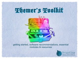 getting started, software recommendations, essential modules & resources 