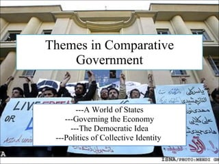Themes in Comparative Government ---A World of States ---Governing the Economy ---The Democratic Idea ---Politics of Collective Identity  