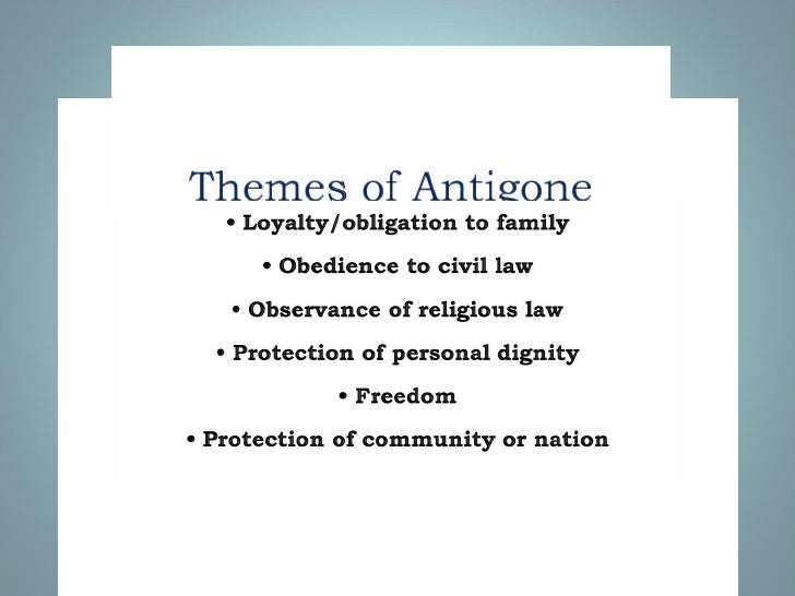 Themes of antigone