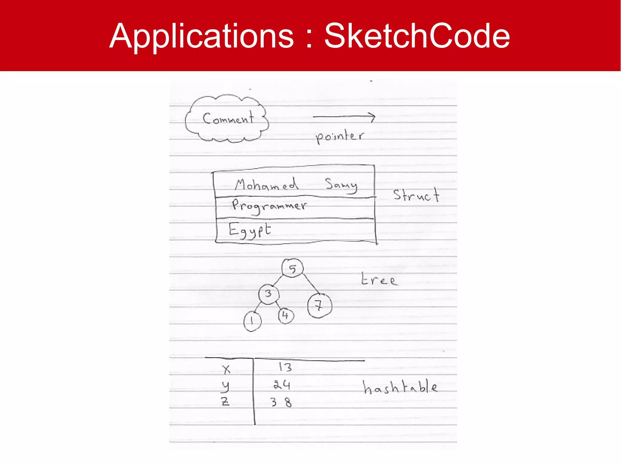 Applications : SketchCode
 