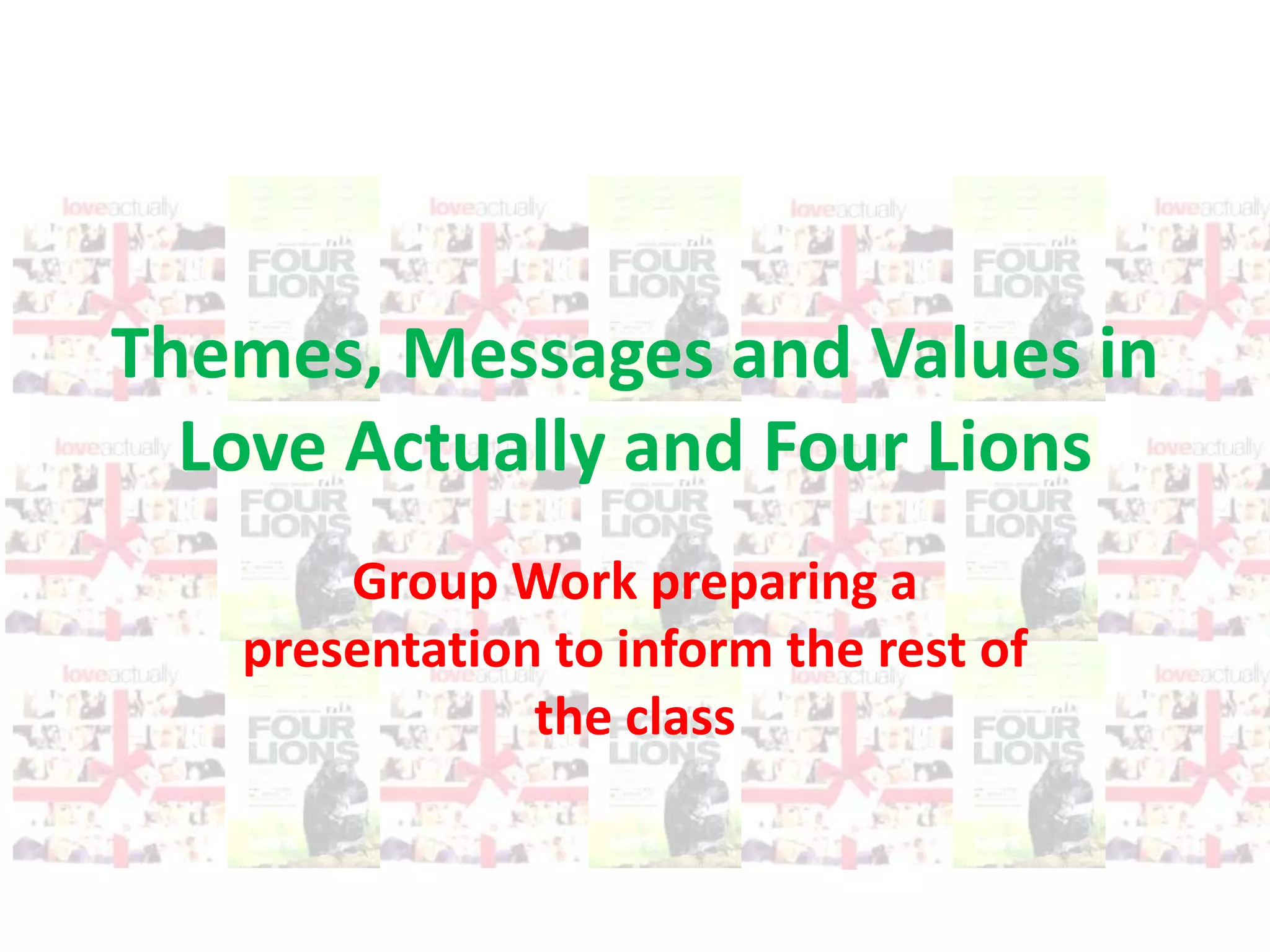 Themes, messages and values | PPT