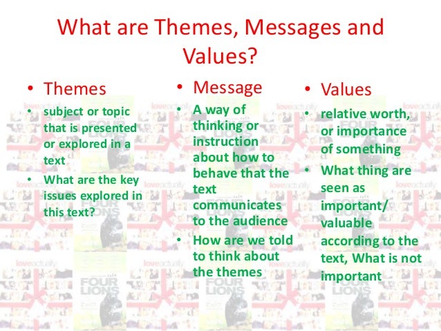themes messages and values themes message